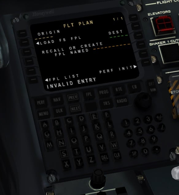 Embraer v2 MCDU FS9 Flight Plans Invalid