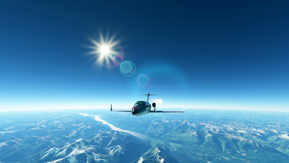 Kinbasket Lake from FL320