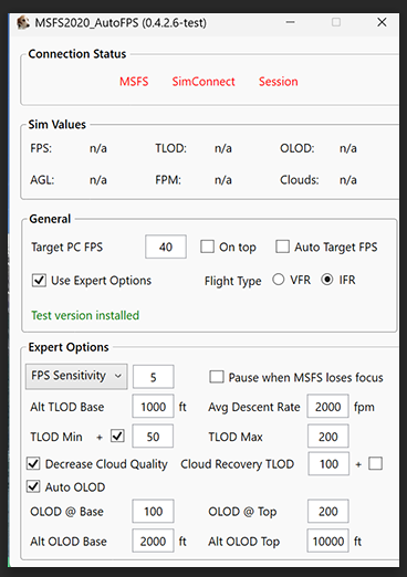 MSFS 2020 Auto FPS App v0.4.2
